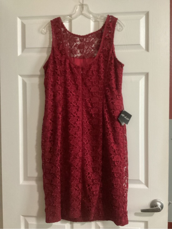 White House Black Market Dresses & Skirts - White House Black Market Red Lace Midi Dress